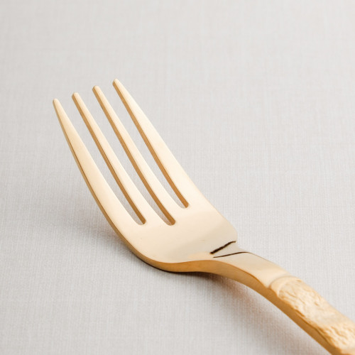 Embossed Gold Dessert Fork 3