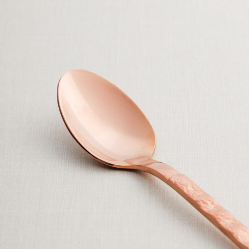 Embossed Rose Gold Tea Spoon 2