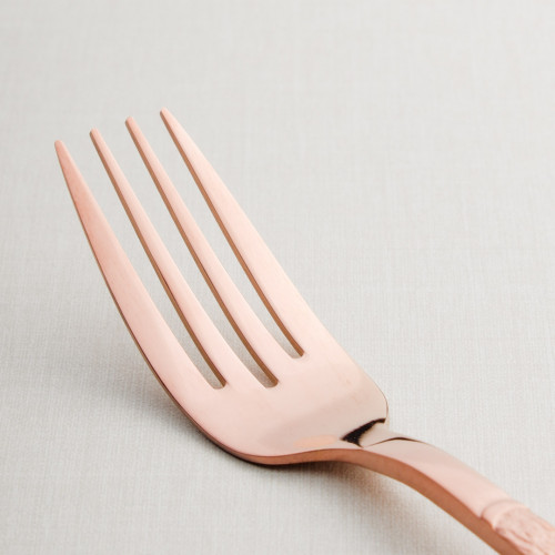 Embossed Rose Gold Table Fork 2