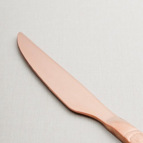 Embossed Rose Gold Table Knife 2