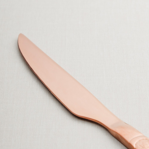 Embossed Rose Gold Table Knife 2