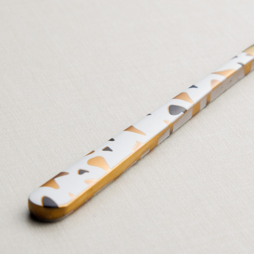 Festive White and Brass Table Knife 3