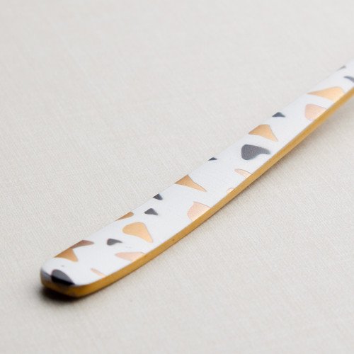 Festive White and Brass Table Spoon 3
