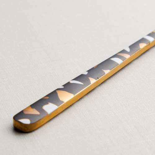 Festive Black and Brass Table Knife 2