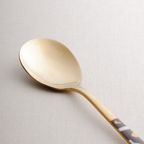Festive Black and Brass Table Spoon 2