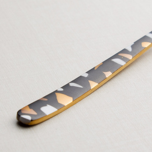 Festive Black and Brass Table Spoon 3