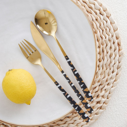 Festive Black and Brass Table Spoon 5