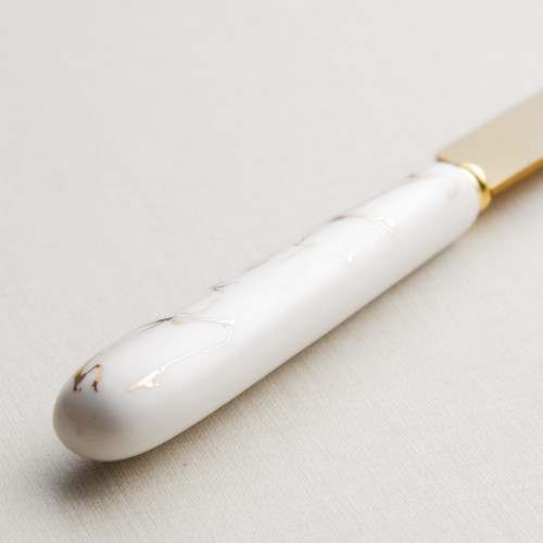 Marble Streaks White Table Knife 2