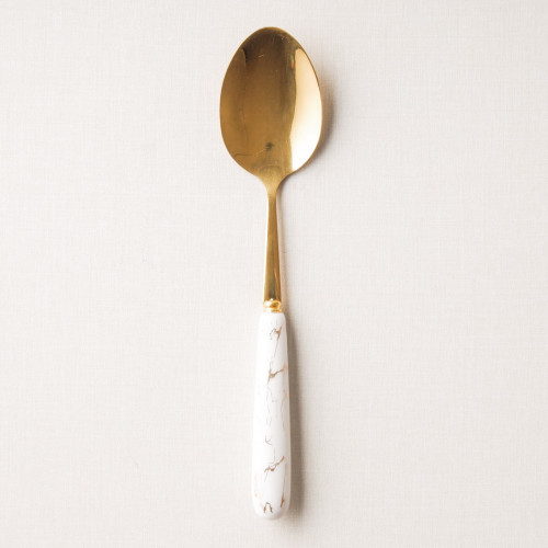 Marble Streaks White Table Spoon