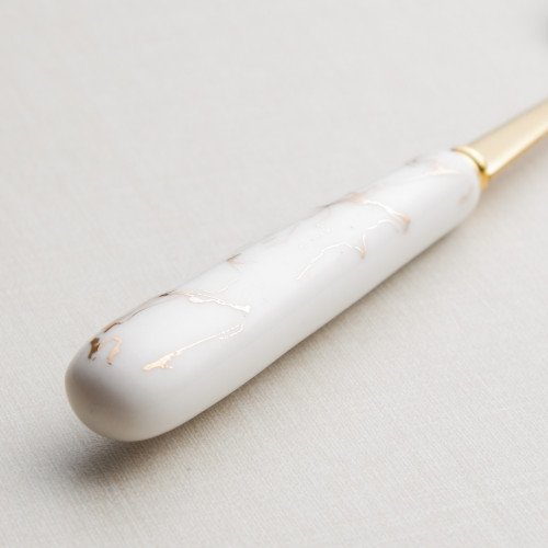 Marble Streaks White Table Spoon 3