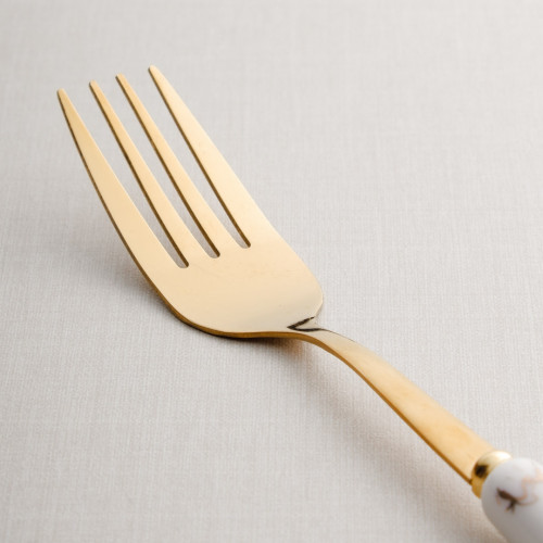 Marble Streaks White Table Fork 2