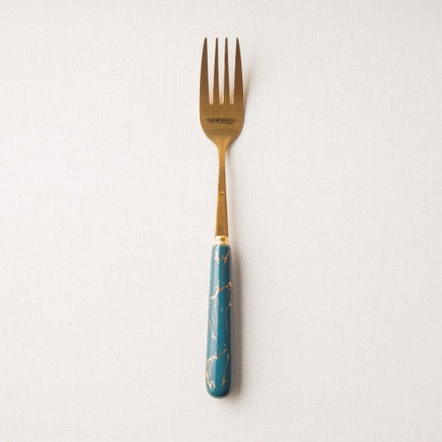 Marble Streaks Green Table Fork