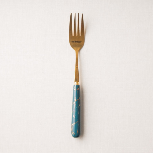 Marble Streaks Green Table Fork