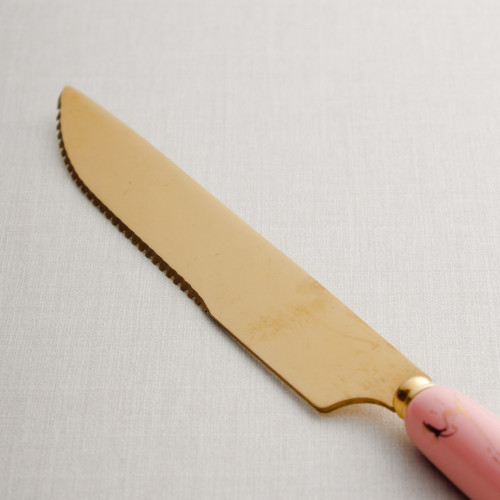 Marble Streaks Pink Table Knife 2