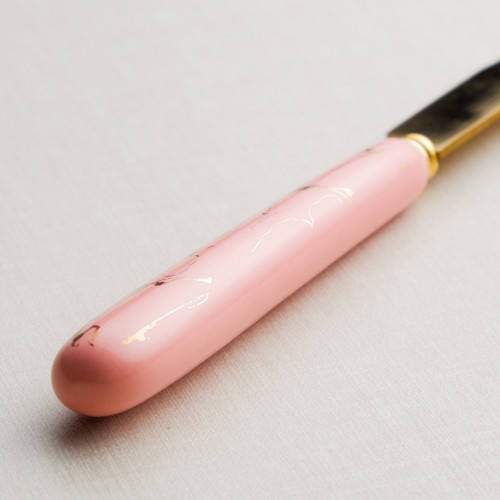 Marble Streaks Pink Table Knife 3