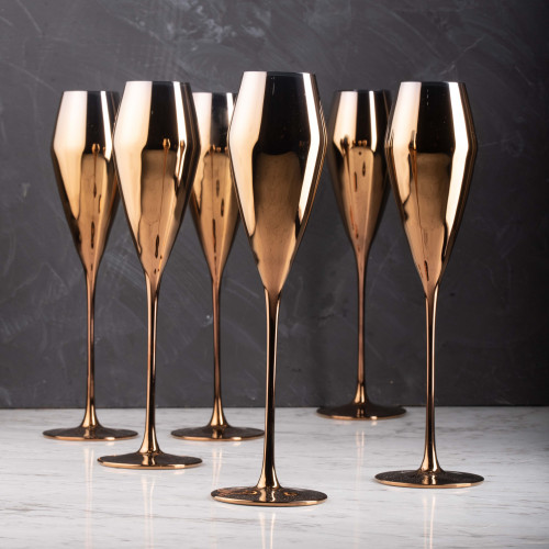 MARQUIS 250cc ROSE GOLD CHAMPAGNE GLASS 035
