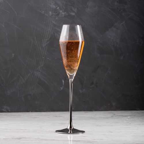 MARQUIS 250cc CRYSTAL/SILVER STEM CHAMPAGNE GLASS 038