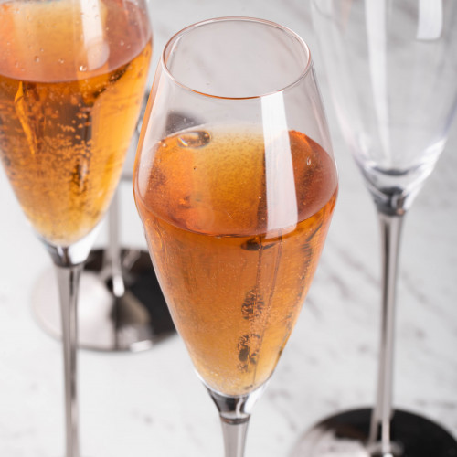 MARQUIS 250cc CRYSTAL/SILVER STEM CHAMPAGNE GLASS 038 2