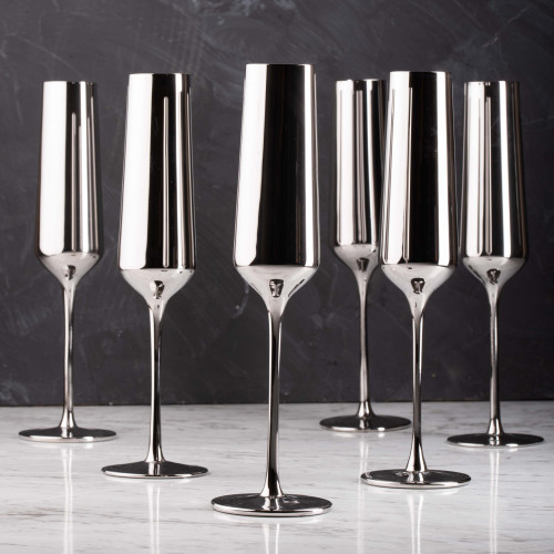 DUKE 255cc SILVER CHAMPAGNE GLASS 041 3