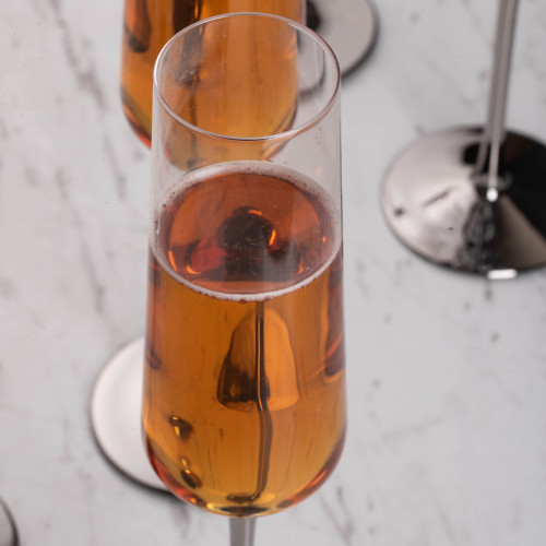 DUKE 255cc CRYSTAL/SILVER STEM CHAMPAGNE GLASS 044 2