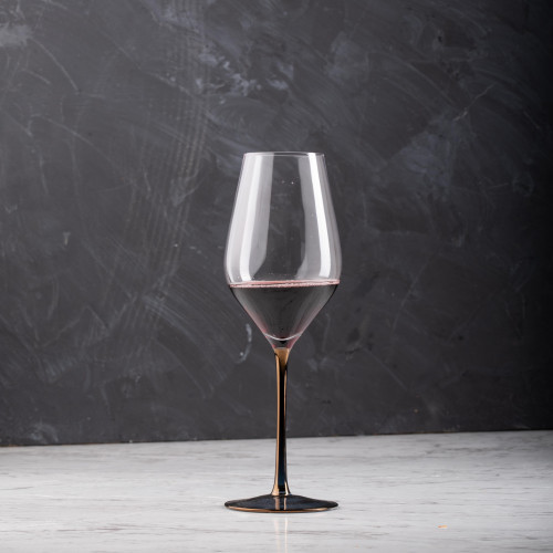 VISCOUNT 490cc CRYSTAL/GOLD STEM WINE GLASS 050