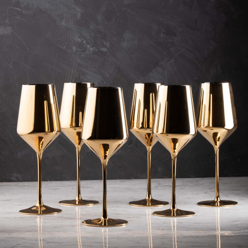 EARL 530cc GOLD WINE GLASS 052