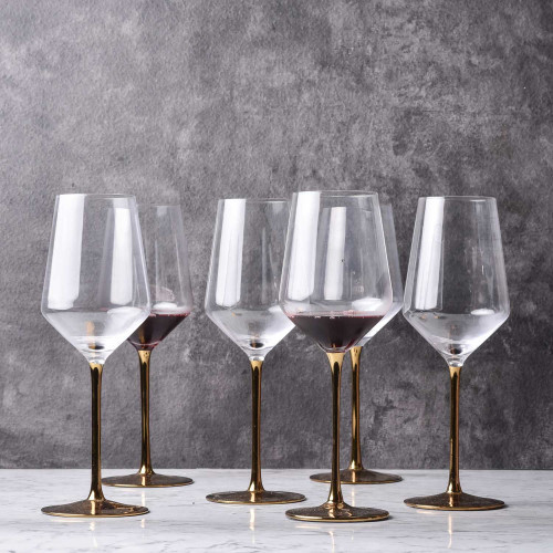 EARL 530cc GOLD STEM WINE GLASS 055 3