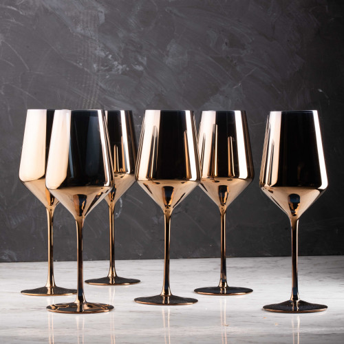 EARL 530cc ROSE GOLD WINE GLASS 057