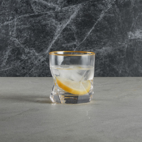 Faceted Bar Glass 340ml - Crystal