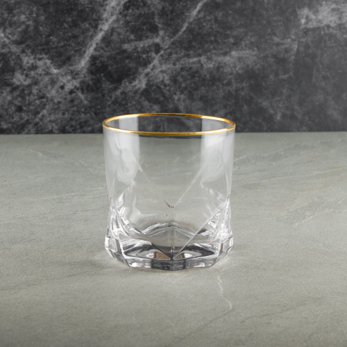 Faceted Bar Glass 340ml - Crystal 4