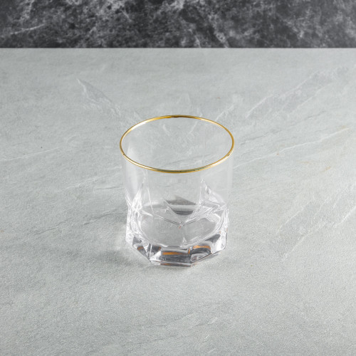 Faceted Bar Glass 340ml - Crystal 5