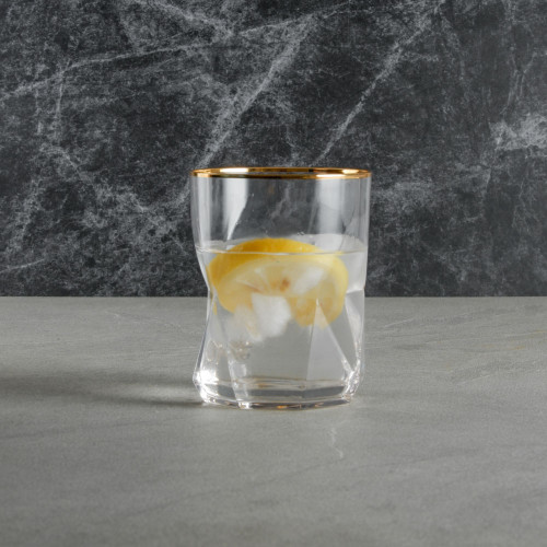 Faceted Bar Glass 425ml - Crystal