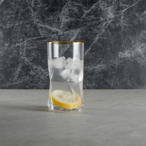 Faceted Bar Glass 525ml - Crystal