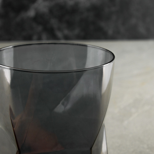 Faceted Bar Glass 400ml - Tempered Black 2