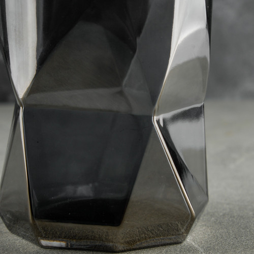 Faceted Bar Glass 400ml - Tempered Black 5