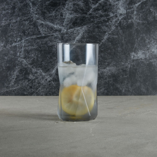 Faceted Bar Glass 525ml - Tempered Black