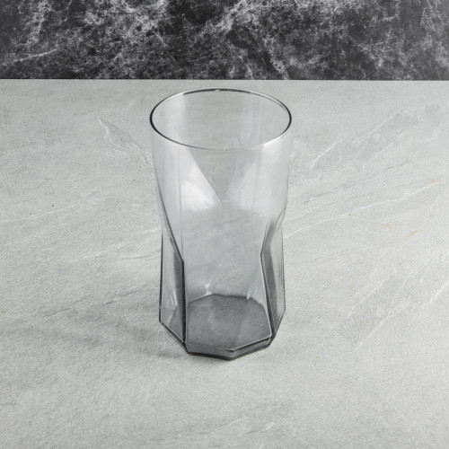 Faceted Bar Glass 525ml - Tempered Black 4