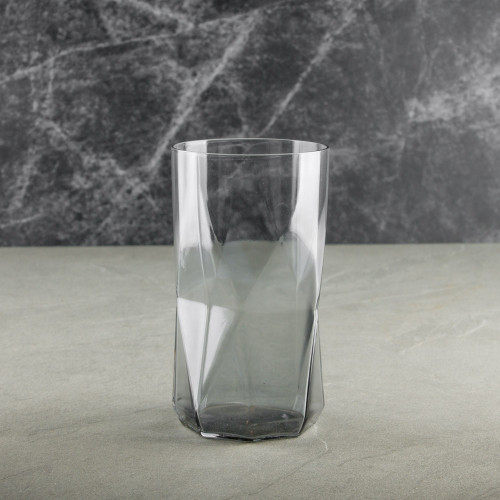 Faceted Bar Glass 525ml - Tempered Black 5