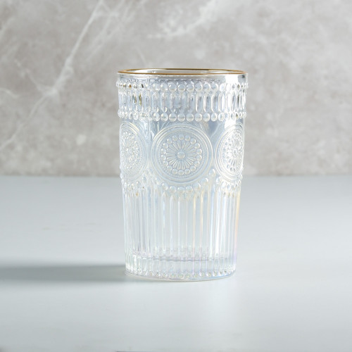 Asymmetric Rock Glass 250ml - Gold Rimmed 7