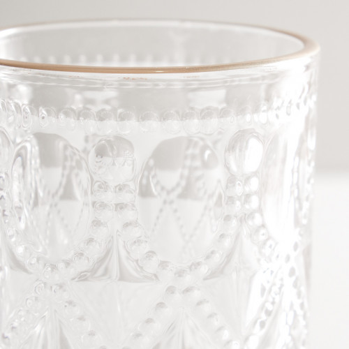 Olivar Jewel Glass 340ml - Gold Rimmed 3