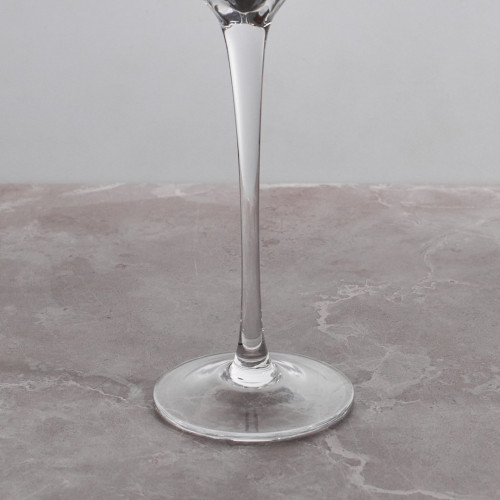 Crown Patterned Champagne Glass 310ml - Gold Rim 3