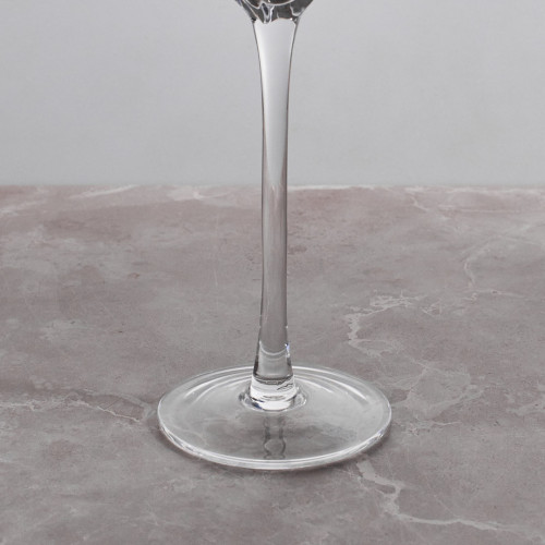 Crown Patterned Champagne Glass 310ml - Natural 4