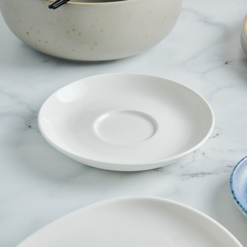 Ora White Tea Saucer Stackable 4