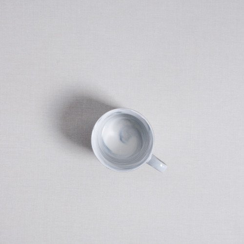 Marble Mug White with Handle 325ml 4