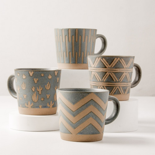 Hollie Patterned Mug 350ml - Entangle Green 6