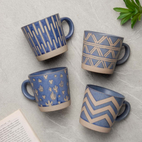 Hollie Patterned Mug 350ml - Entangle Blue 8