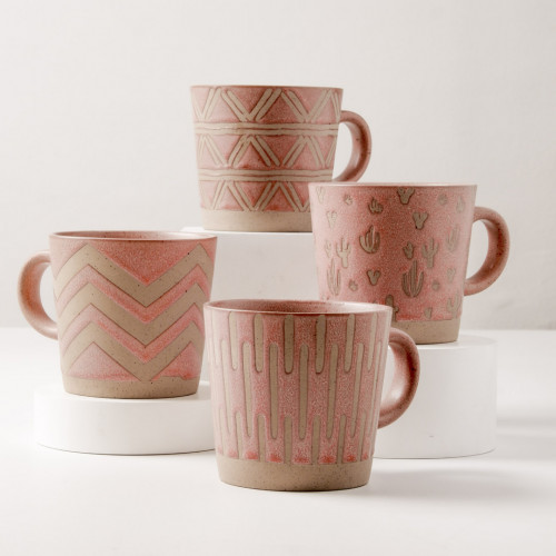 Hollie Patterned Mug 350ml - Stripe Red 7