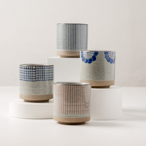 Ukiyo Tea Cup 150ml - Red Stripes 6