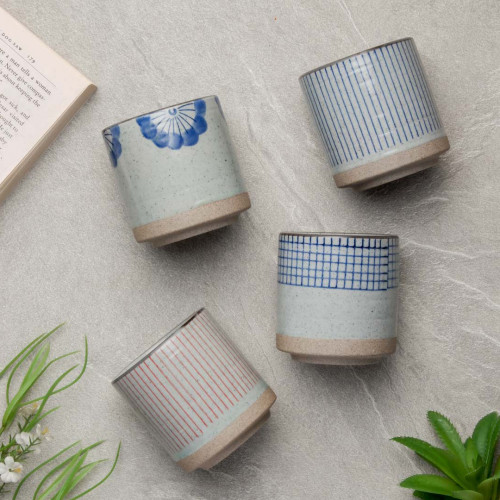 Ukiyo Tea Cup 150ml - Red Stripes 7
