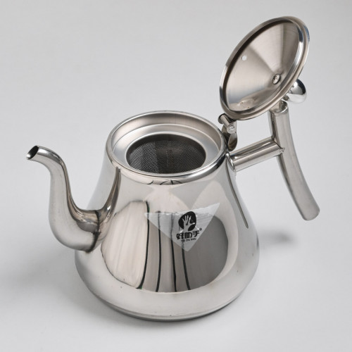 Stainless Steel Flower Teapot with Filter 1L - Silver 4